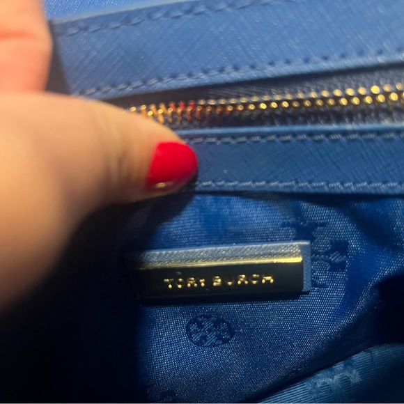 Tory Burch Blue Crossbody Leather Bag - Picture 4 of 6